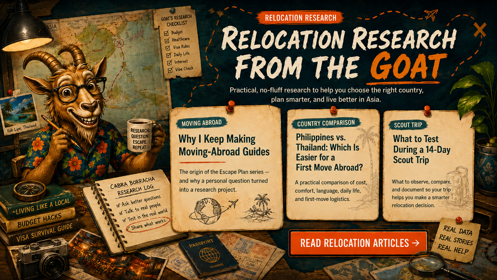 Relocation Research From the Goat — practical no-fluff research to help you choose the right country, plan smarter, and live better in Asia.