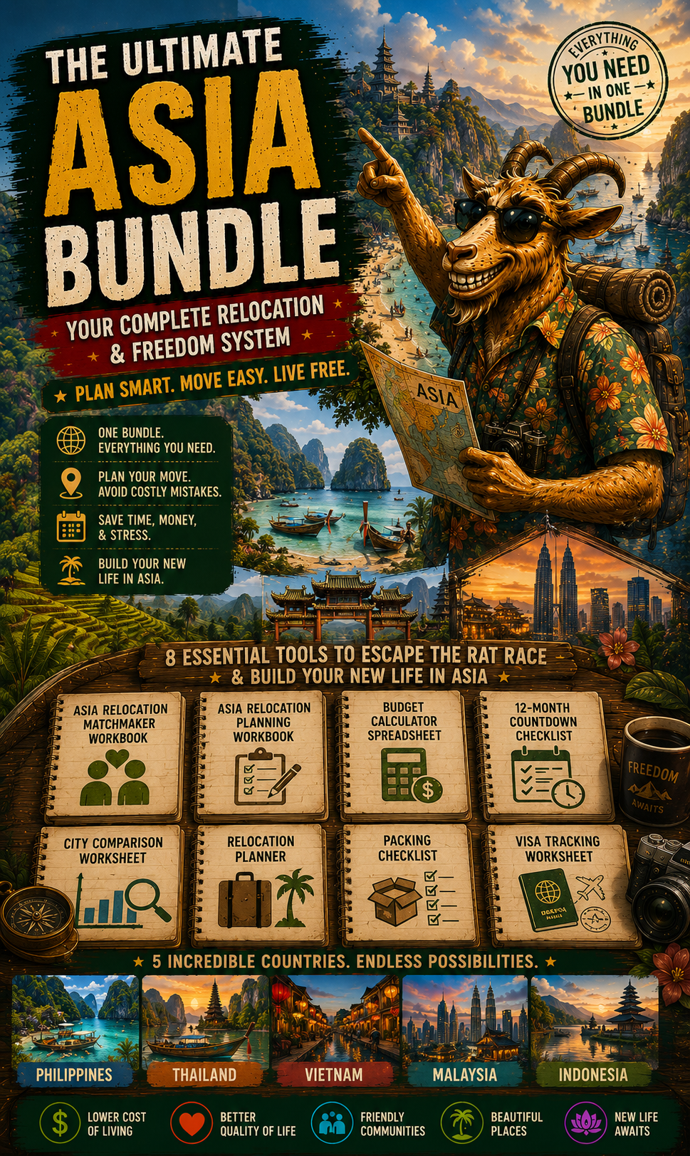 The Ultimate Asia Bundle — Complete Relocation & Freedom System