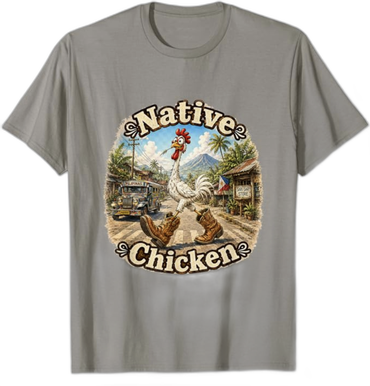 Native Chicken Filipino Jeepney T-Shirt on Amazon