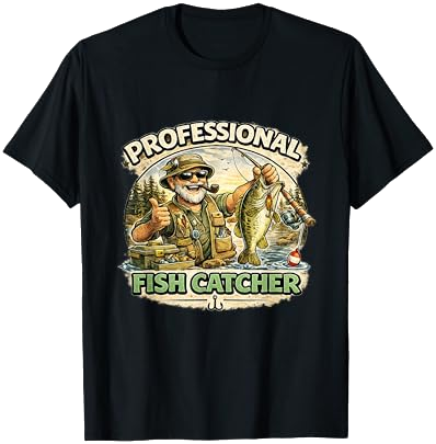 Professional Fish Catcher T-Shirt on Amazon