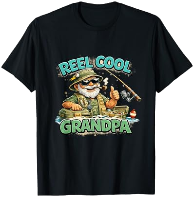 Reel Cool Grandpa Fishing T-Shirt on Amazon